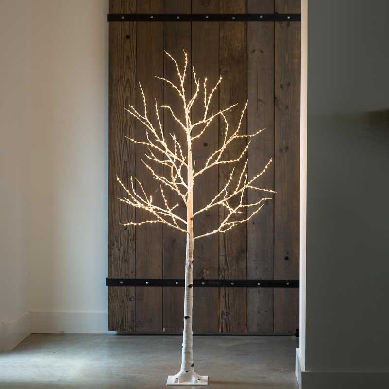 Birch LED Lighted Tree, Large 6'H (White)